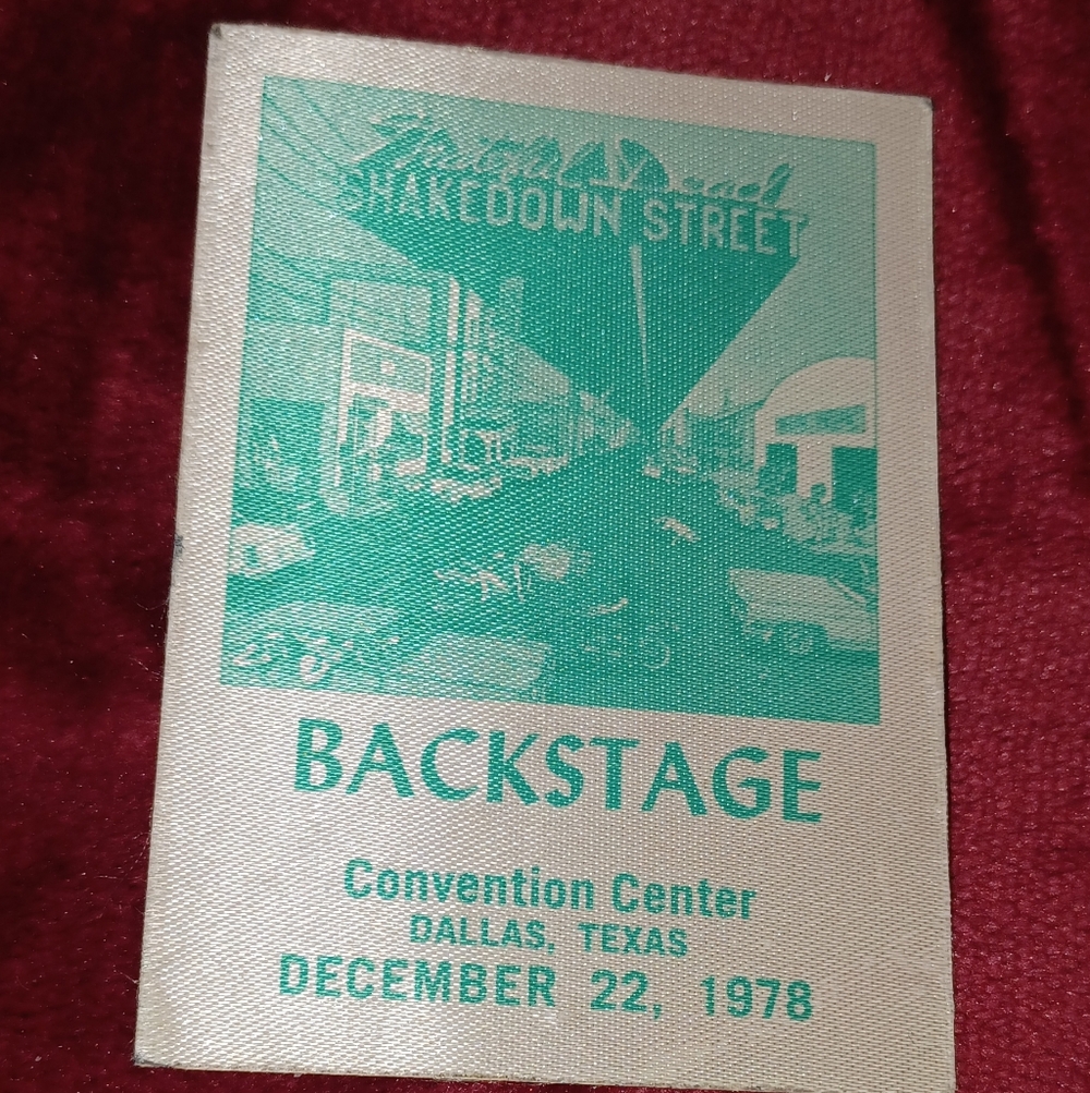 Rare Greatful Dead 1978 Backstage Pass Patch —